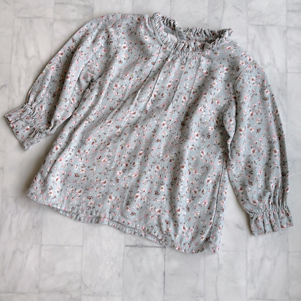 Phi Clothing Blue Floral Cotton Blouse